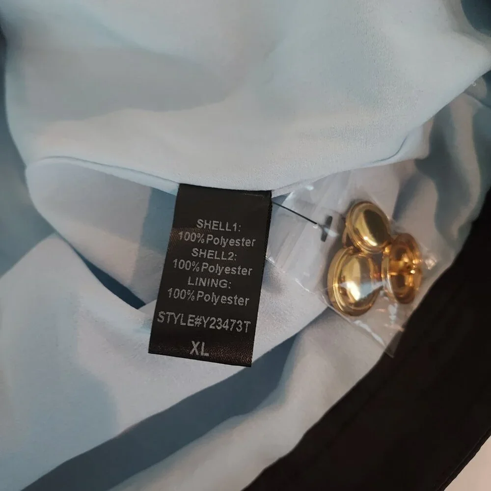 Pomander Place Light Blue Coco Tweed Bow Dress Size XL NWOT